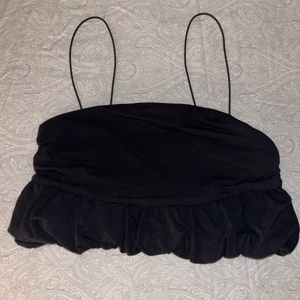 Urban Outfitters Black Ruffle Camisole